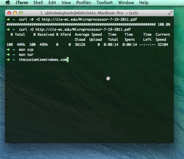 Mac os x download file from terminal